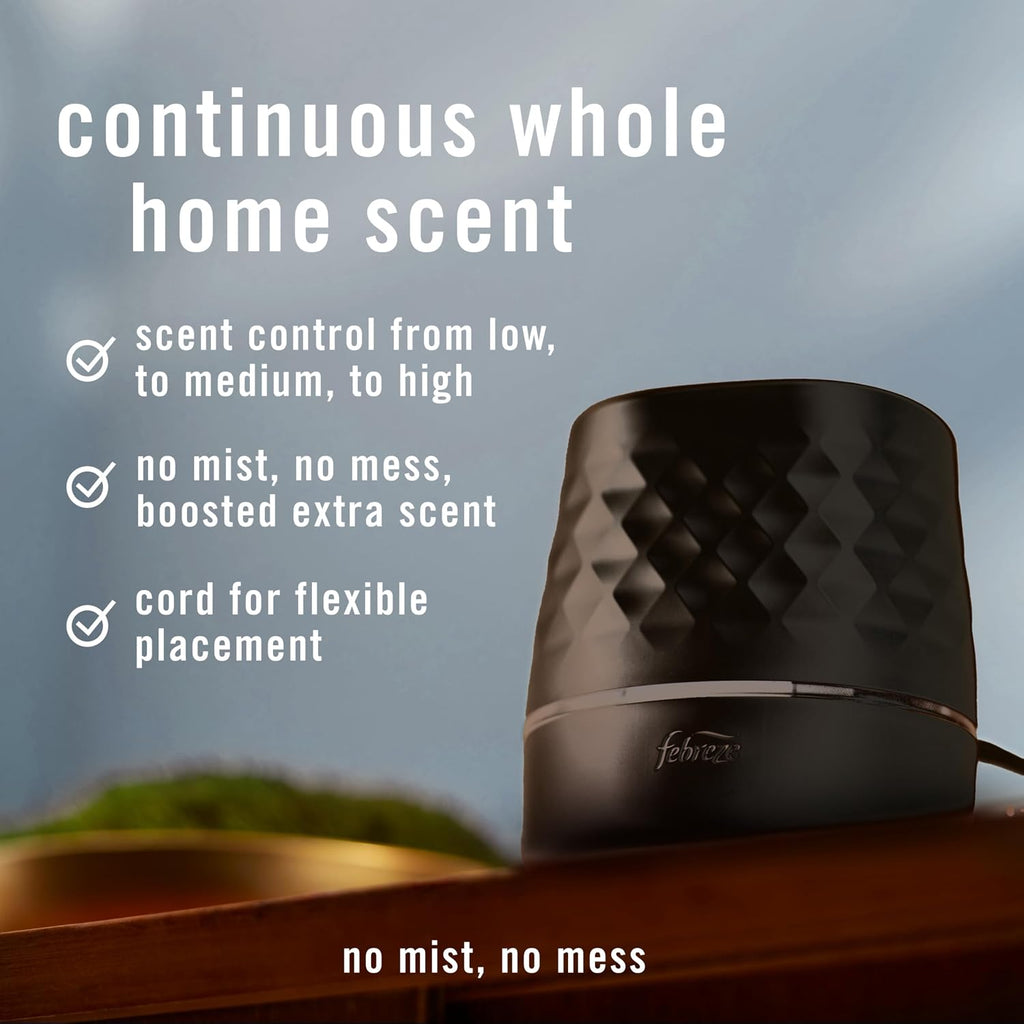 Febreze Plug in Scent Booster Air Freshener Oil Diffuser Black