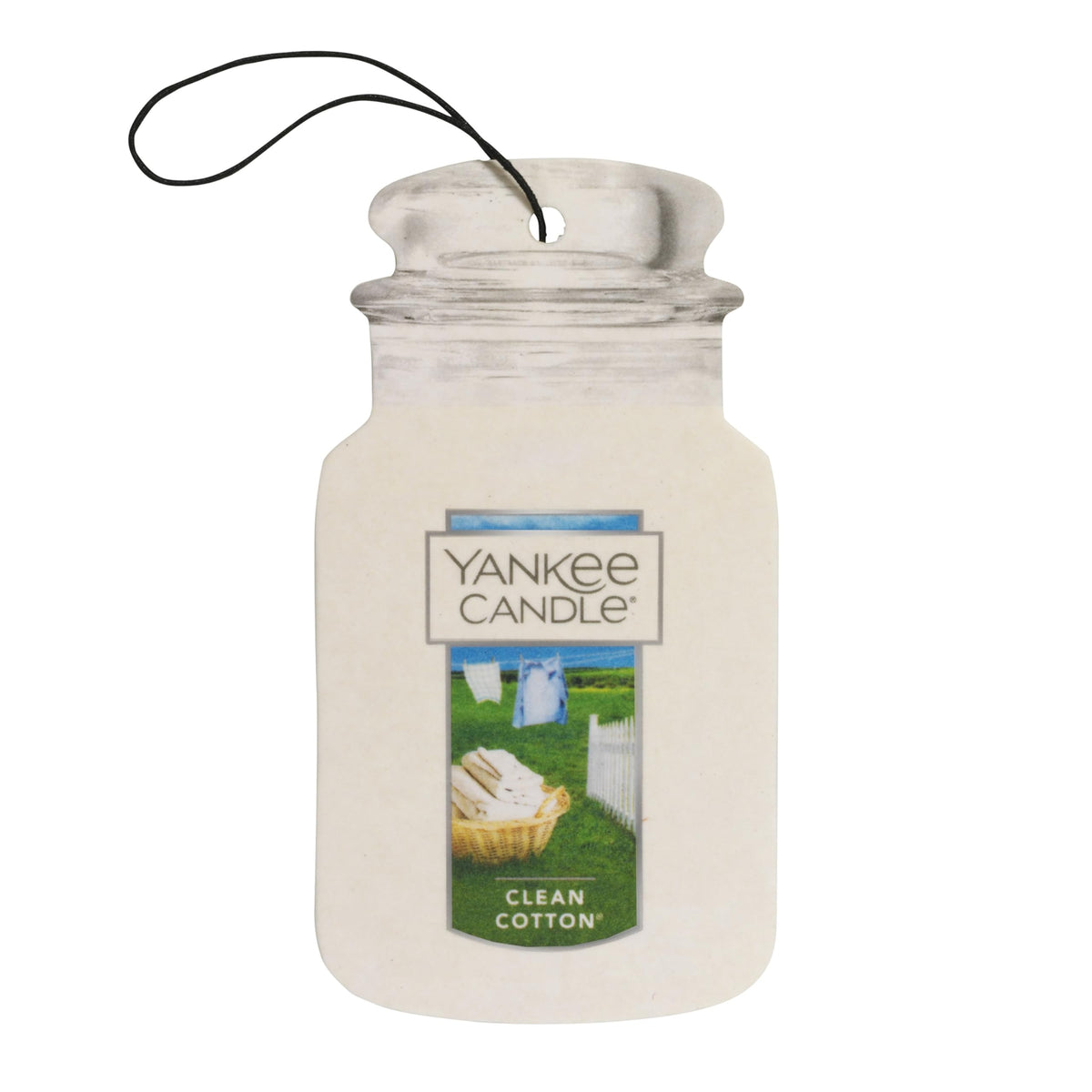 Yankee Candle Classic Paper Car Jar Air Freshener, Hanging Car Freshener, Long Lasting Car Fragrance, Midsummer’s Night (Pack of 6)