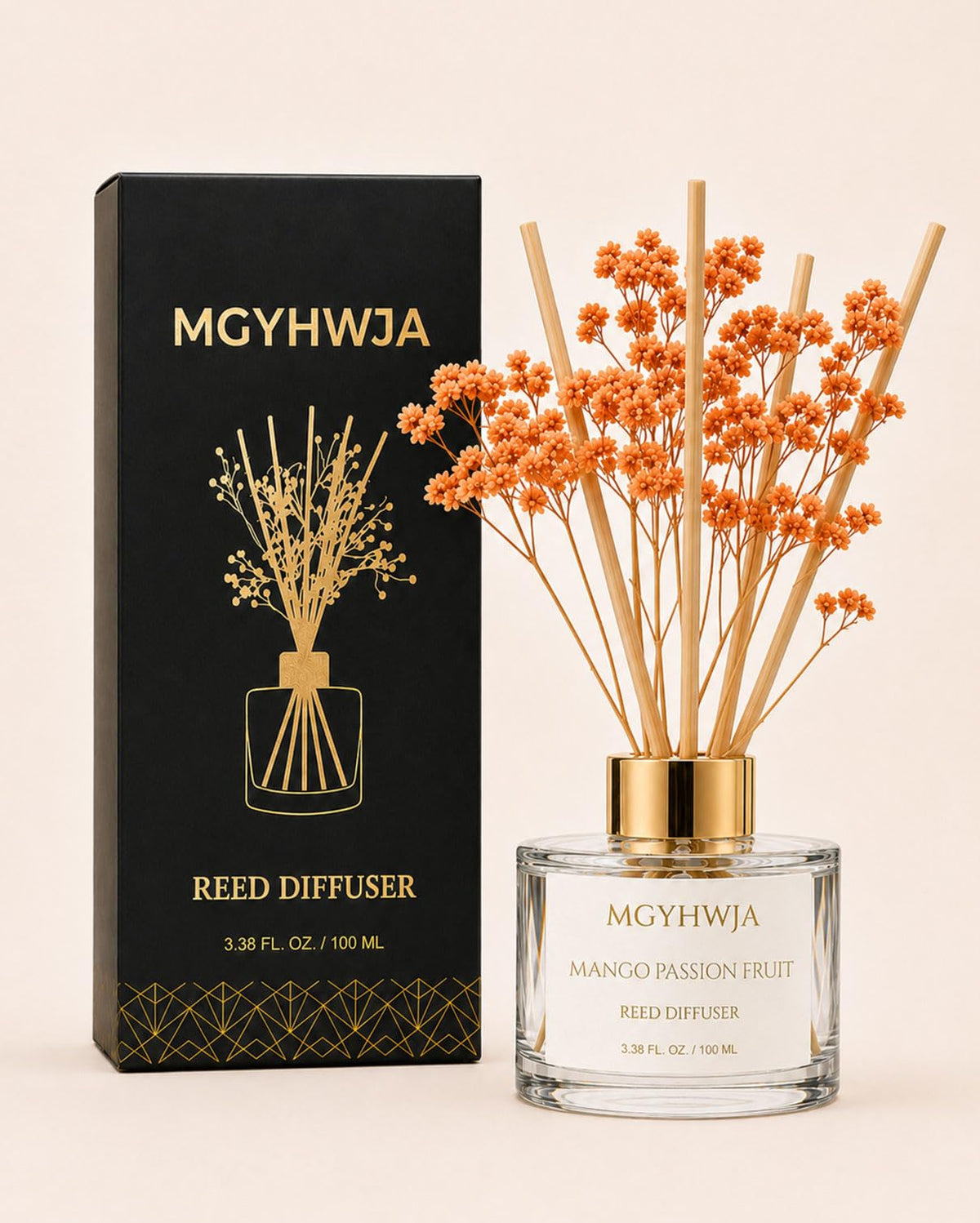 Reed Diffuser Set, 3.38 fl oz Lavender &Eucalyptus Scent Oil