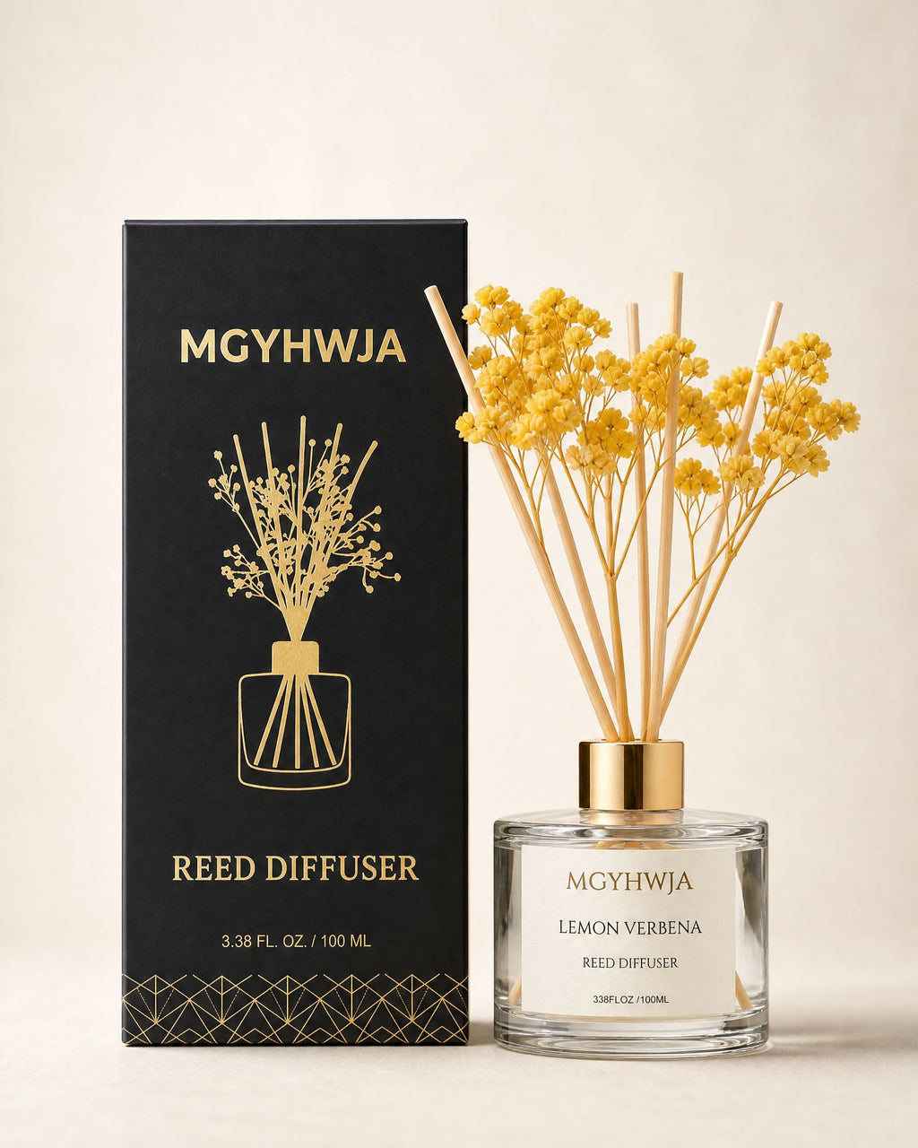Reed Diffuser Set, 3.38 fl oz Lavender &Eucalyptus Scent Oil