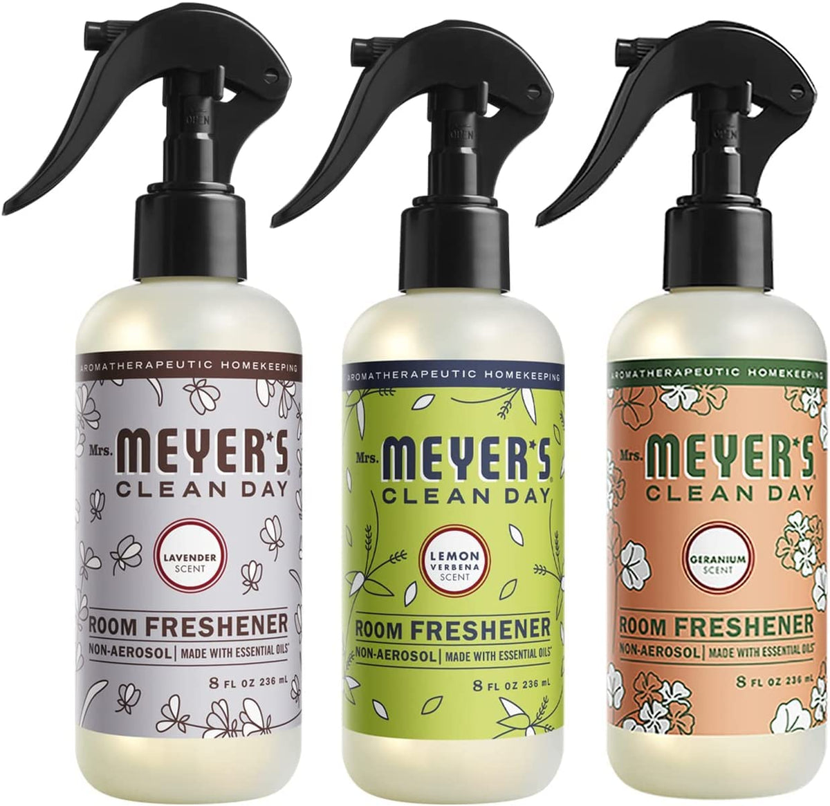 MRS. MEYER'S CLEAN DAY Room and Air Freshener Spray, Non-Aerosol Spray Bottle Infused with Essential Oils, Lavender, 8 fl. oz