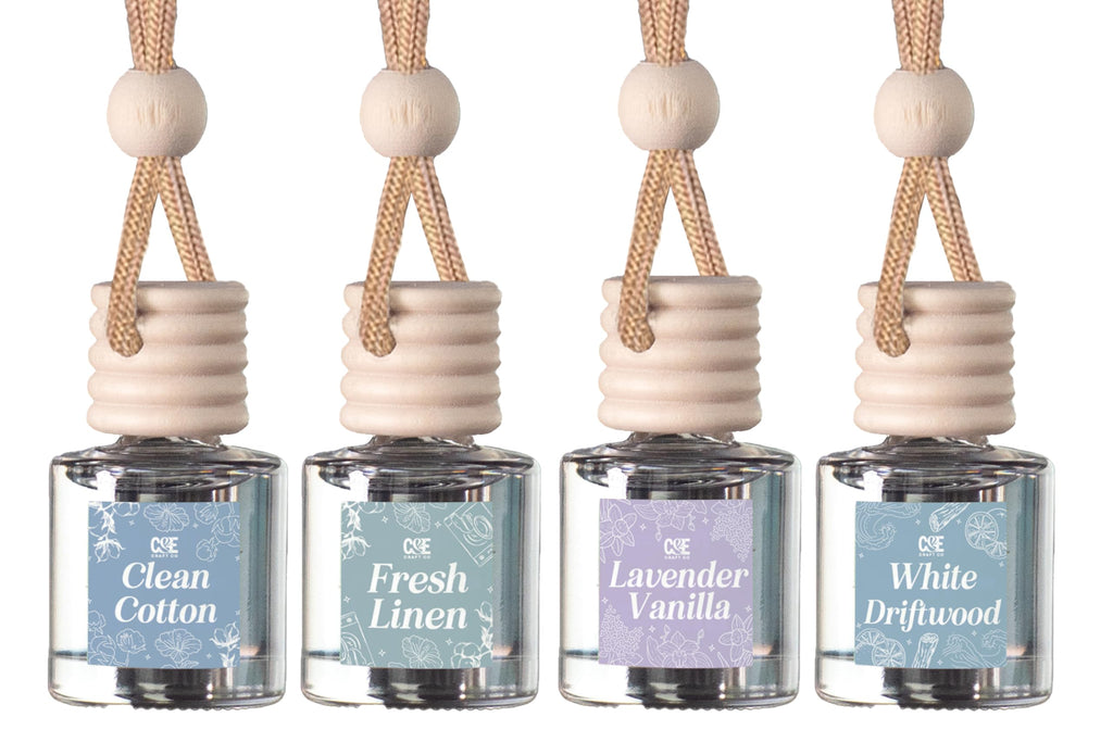 CE Craft Hanging Car Air Freshener – Fragrance Oil Diffuser with Essential Oils – Long-Lasting Aromatherapy Scents for Automobiles – 4 Pack, Masculine