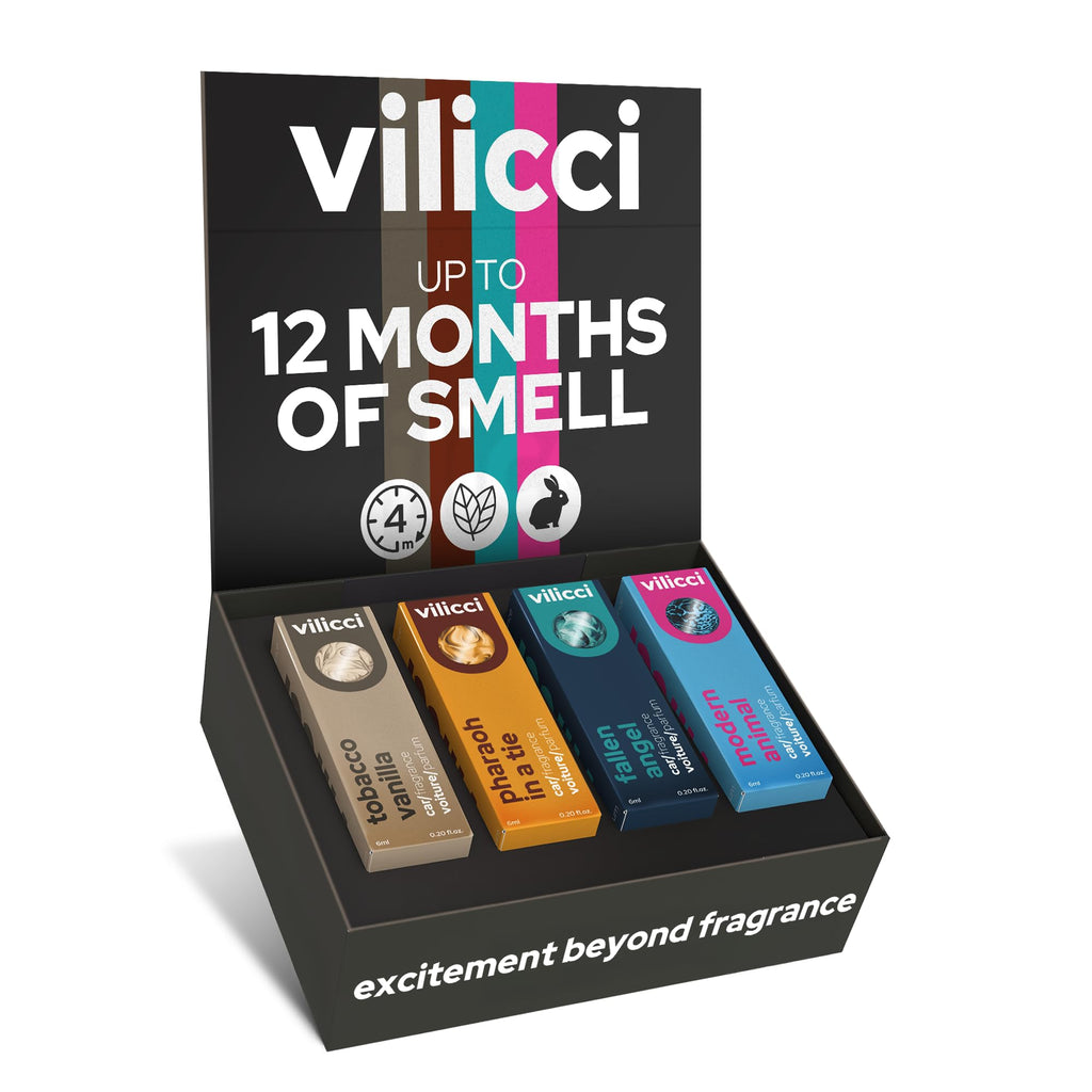 Vilicci Tobacco Vanilla Car Air Freshener – Premium Auto Perfume & Car Diffuser | Sophisticated & Timeless Scent | Long-Lasting Up to 120 Days | Odor Eliminating | Vegan, Cruelty-Free Car Perfume