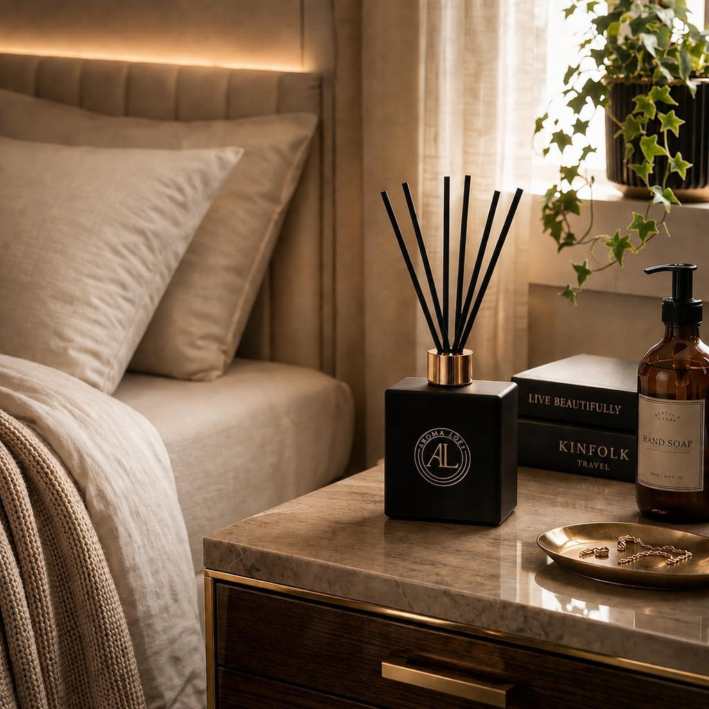 Black Reed Diffusers for Home | Premium Fragrance Diffuser | Reed Diffuser Sticks in Oil Set with Cashmere Vanilla Scent | Smell Good Stuff | Long-Lasting Oil for Bathroom & Office (5 oz)
