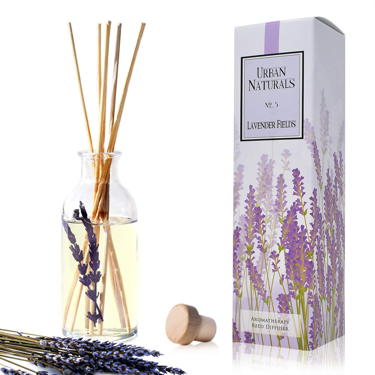 Urban Naturals Reed Diffuser Set, Apple Cinnamon - Bathroom Shelf Décor