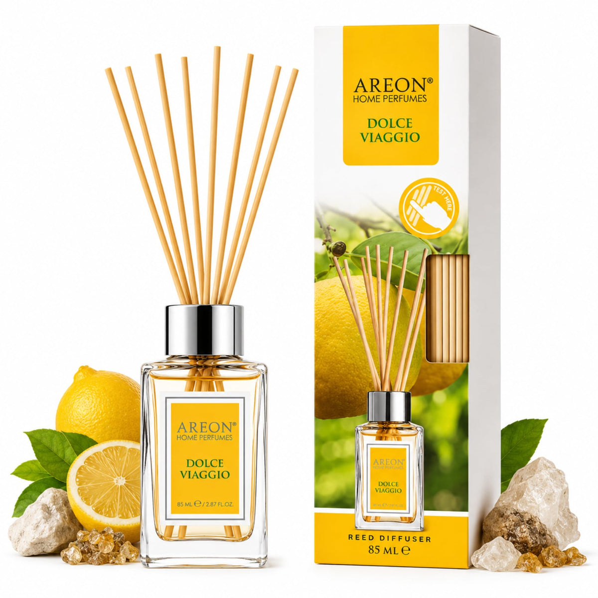 Areon Osmanthus Home Luxury Perfume Reed Diffuser,10 Rattan Reeds,50ml