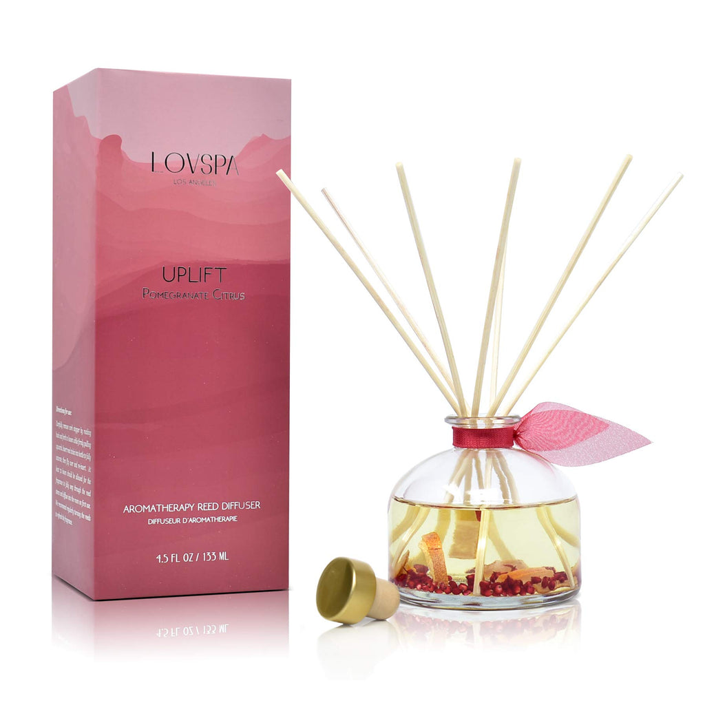 Reed Diffuser Set, Pumpkin Vanilla Chai Scented Oil Diffuser with Sticks, Home Fragrance Accessories for Bathroom Shelf Decor, Aroma Diffusers for Home or Office Fall Decor, USA Made