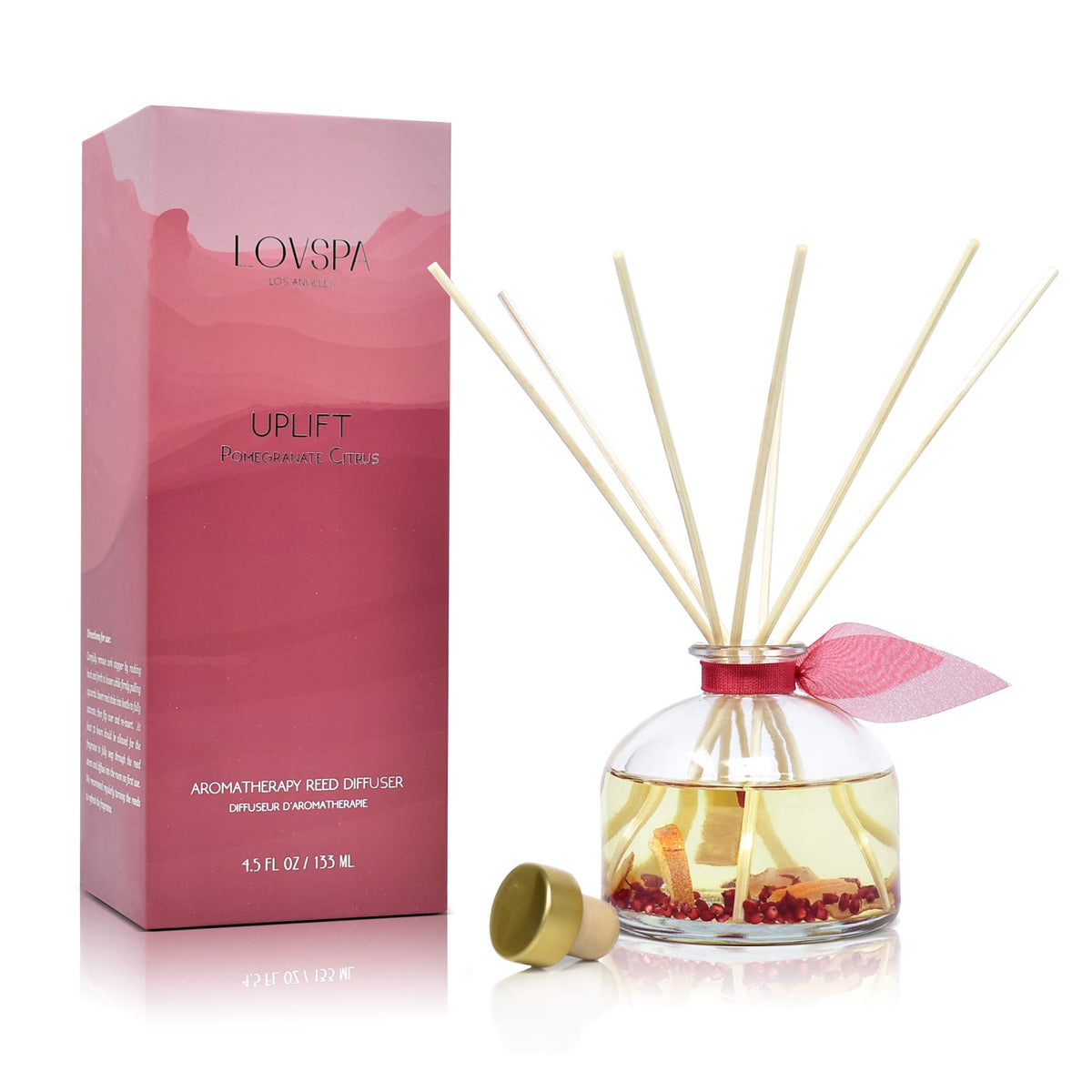 Reed Diffuser Set, Pumpkin Vanilla Chai Scented Oil Diffuser with Sticks, Home Fragrance Accessories for Bathroom Shelf Decor, Aroma Diffusers for Home or Office Fall Decor, USA Made