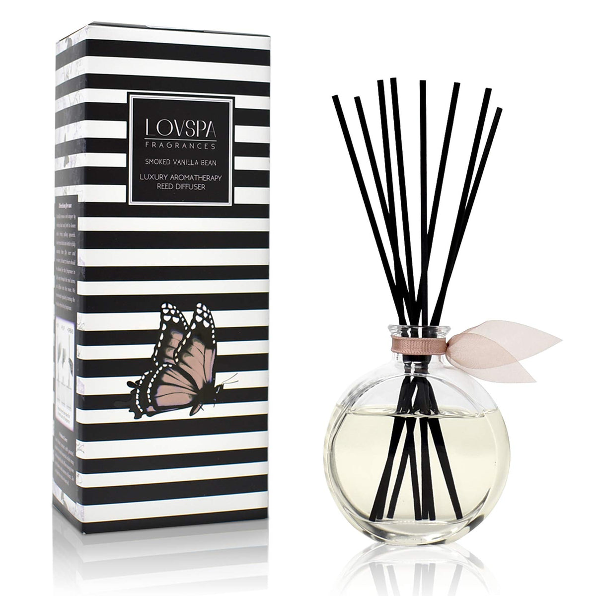 Reed Diffuser Set, Pumpkin Vanilla Chai Scented Oil Diffuser with Sticks, Home Fragrance Accessories for Bathroom Shelf Decor, Aroma Diffusers for Home or Office Fall Decor, USA Made