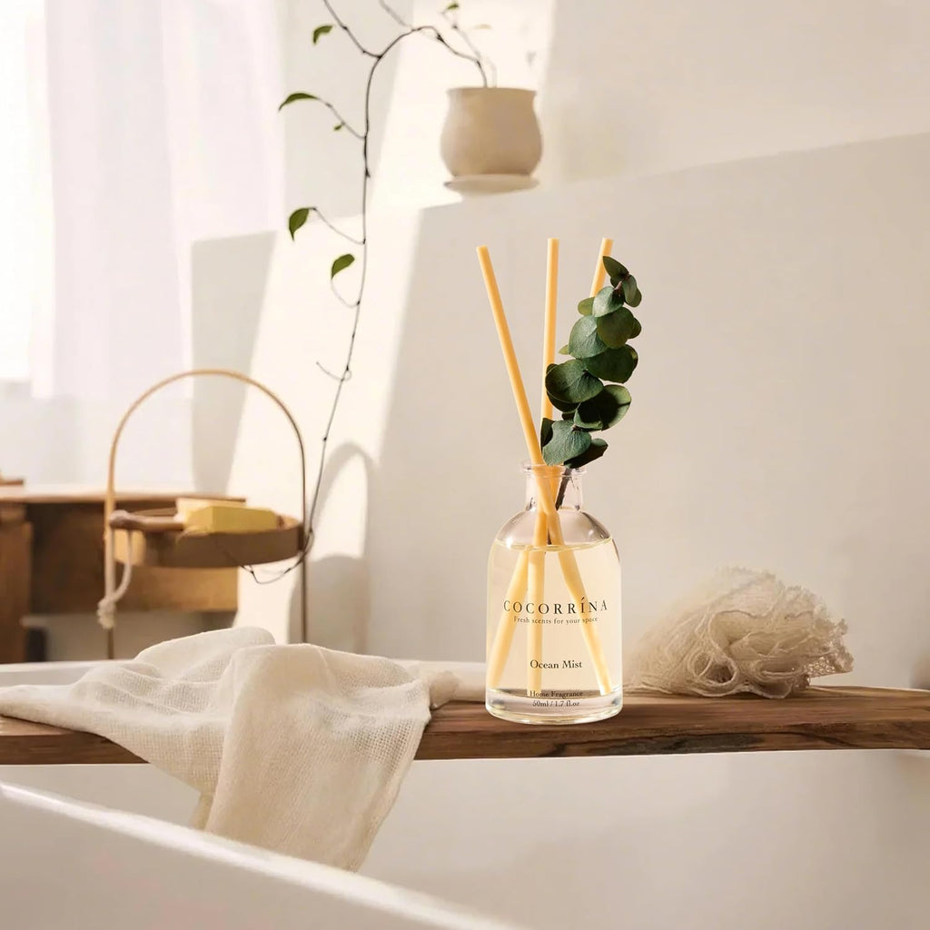 COCORRÍNA Reed Diffuser Set of 3 with Dried Eucalyptus for Home & Office