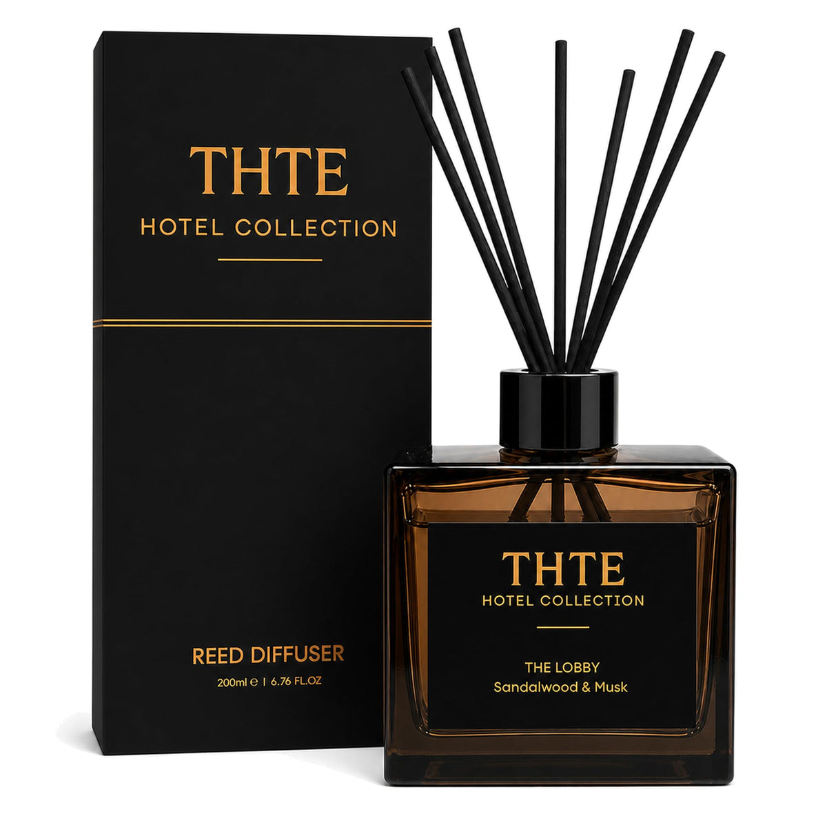 White Tea Reed Diffuser for Home, Airy Clean Hotel-Inspired Scent with Soft Musk, Long-Lasting Home Fragrance with Black Fiber Reeds for Bedroom, Bathroom and Living Room