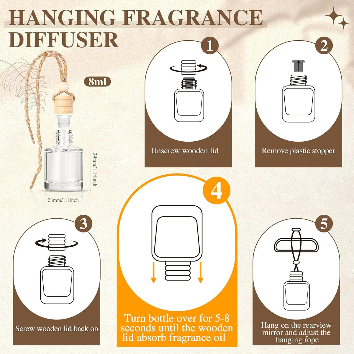 AROIC Car Air Freshener,18 Pack Long Lasting Hanging Air Freshener Diffuser