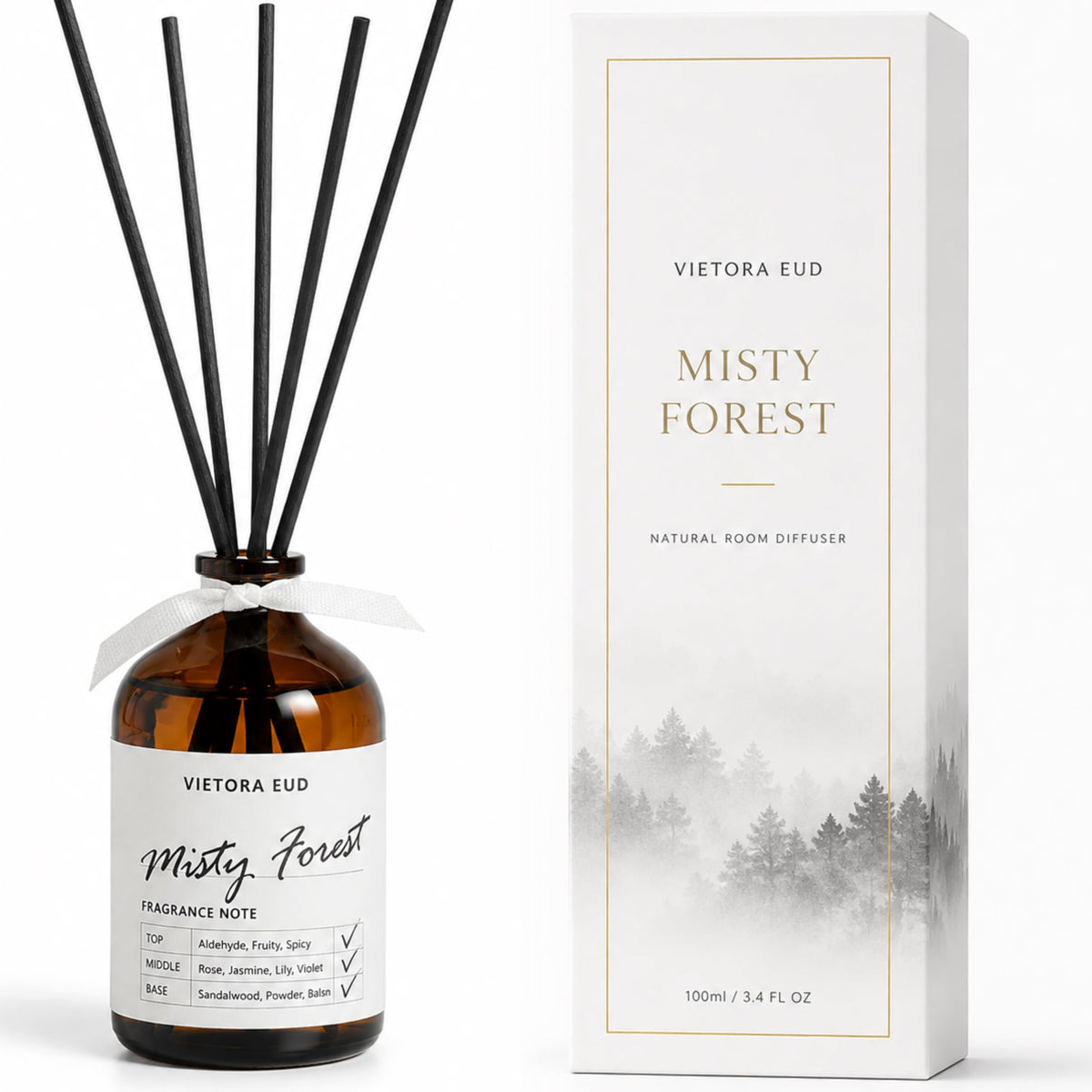 Cedarwood & White Musk Reed Diffuser, 3.34 Fl Oz