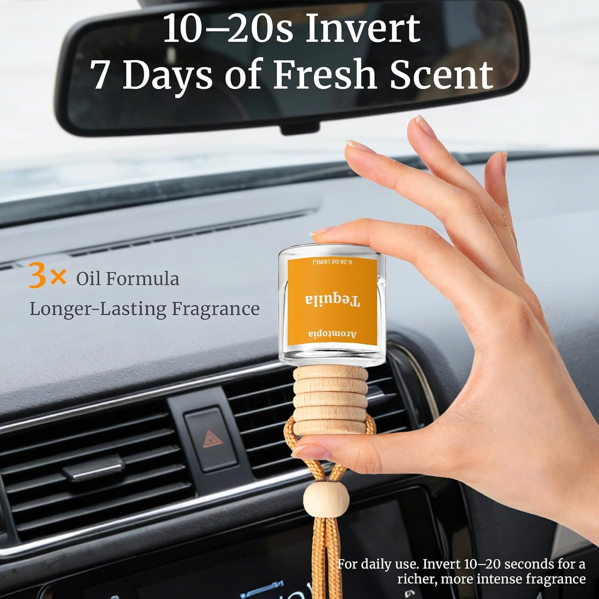 Car Air Fresheners 2 Packs, Aromtopia Pink Beach Essential Oil Freshener for Cars, Cute Hanging Car Fragrance Diffuser for Women & Men, Long-Lasting Car Fragrance Gift