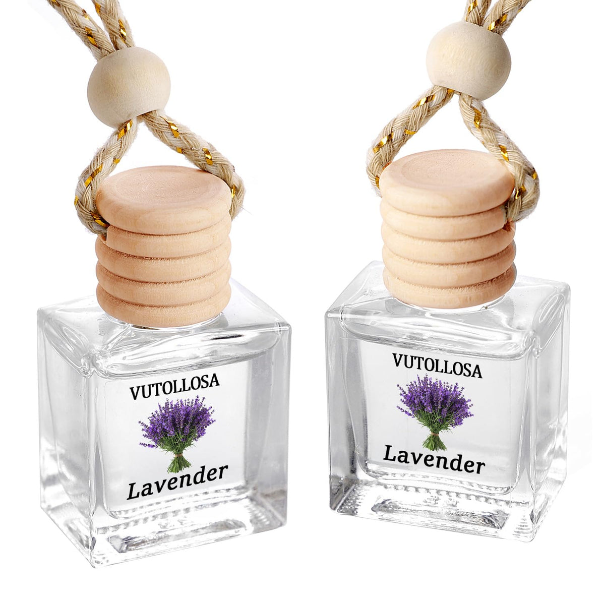 Car Air Freshener Hanging Vanilla 2 Pack,Essential Oils Diffuser Car Scents Decor Air Freshener,Long-Lasting Cute Car Accessories for Women & Men
