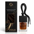 Leather Cream Luxury Car Air Freshener, Hanging Glass Bottle Diffuser, Leather + Vanilla Cream Fragrance, Long-Lasting Up to 45–60 Days, Made in Canada