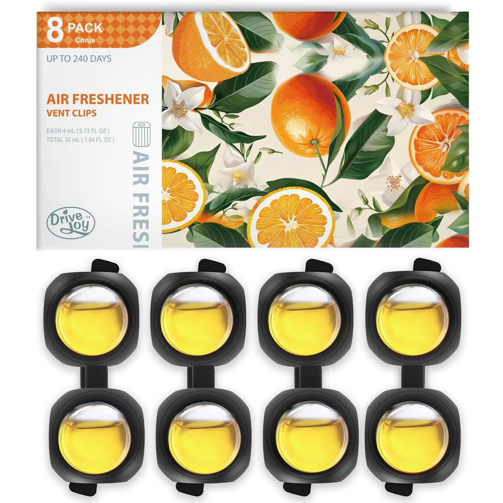 DRIVEJOY Car Air Freshener Vent Clips, 8 PK, 6 Ocean, 2 New Car Scent, Long Lasting Air Fresheners for Men & Women, Up to 240 Days, Odor Eliminator