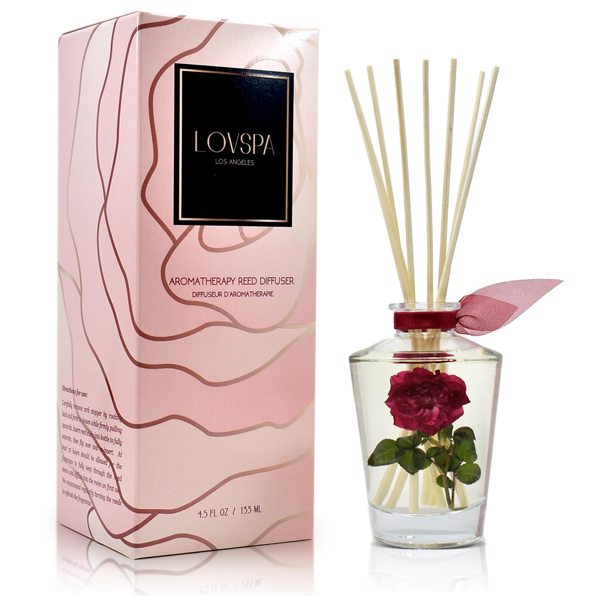 Reed Diffuser Set, Pumpkin Vanilla Chai Scented Oil Diffuser with Sticks, Home Fragrance Accessories for Bathroom Shelf Decor, Aroma Diffusers for Home or Office Fall Decor, USA Made