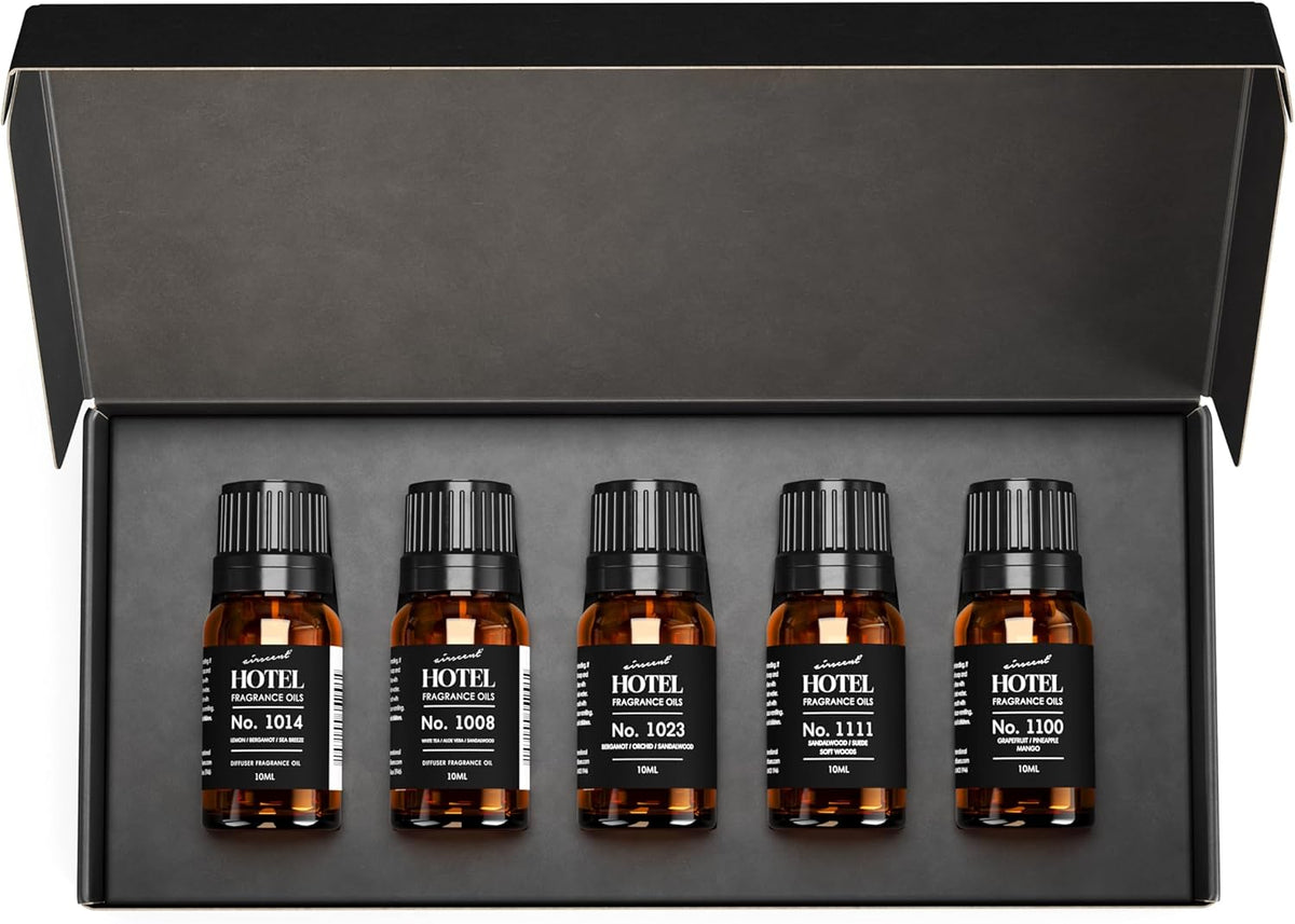 AirScent Hotel Diffuser Oil Gift Set - Buyers Best Picks 5 Pack - 10 mL