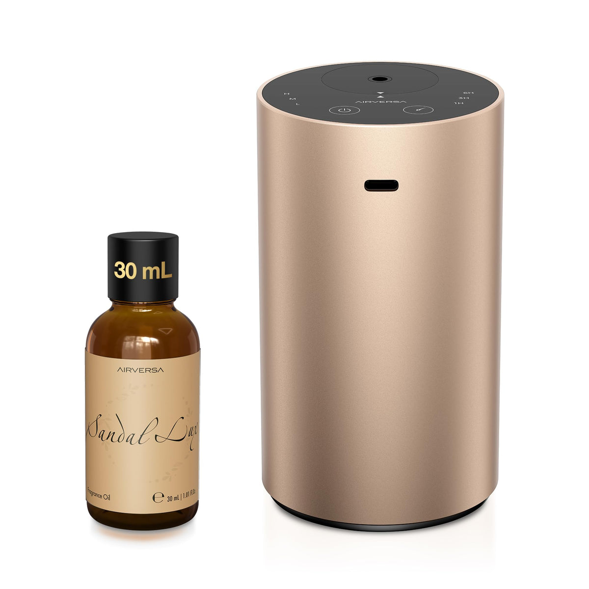 Airversa ADX Waterless Essential Oil Diffuser Starter Kit, Black