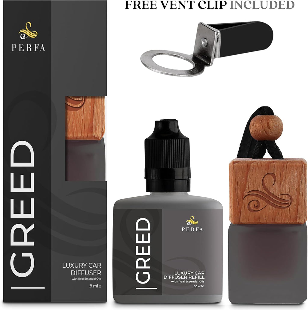 Car Air Freshener - Greed Inspired Perfume Diffuser by Perfa