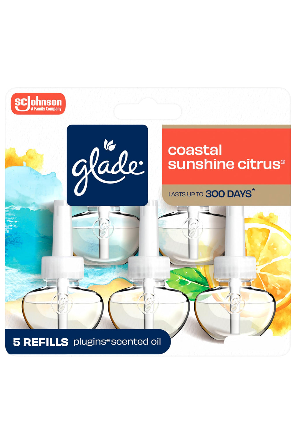 Glade PlugIns Air Freshener Refills, Lavender & Aloe, 5 Count