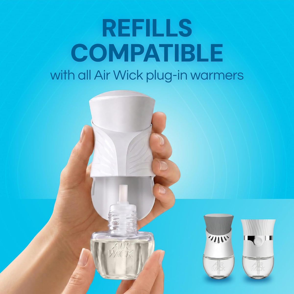 Air Wick Plug in Starter Kit, Fresh Linen,2 Warmers & 6 refills