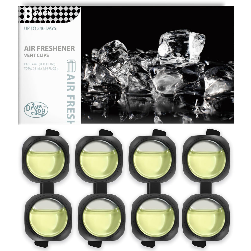 DRIVEJOY Car Air Freshener Vent Clips, 8 PK, 6 Ocean, 2 New Car Scent, Long Lasting Air Fresheners for Men & Women, Up to 240 Days, Odor Eliminator