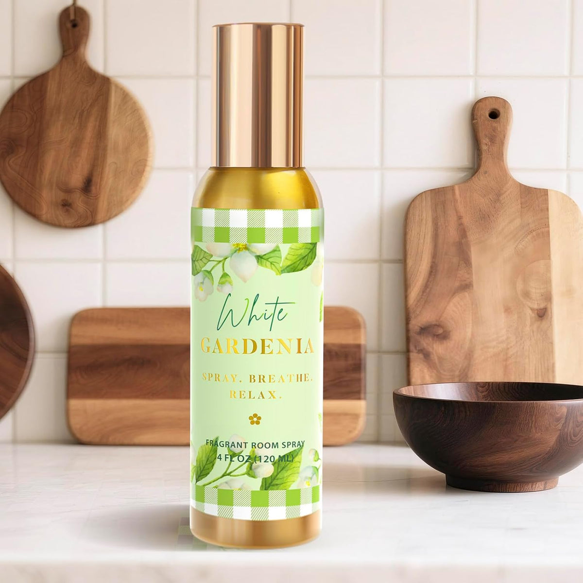 Room Spray, White Gardenia, 4 fl oz, Air Freshener for Home, Bathroom