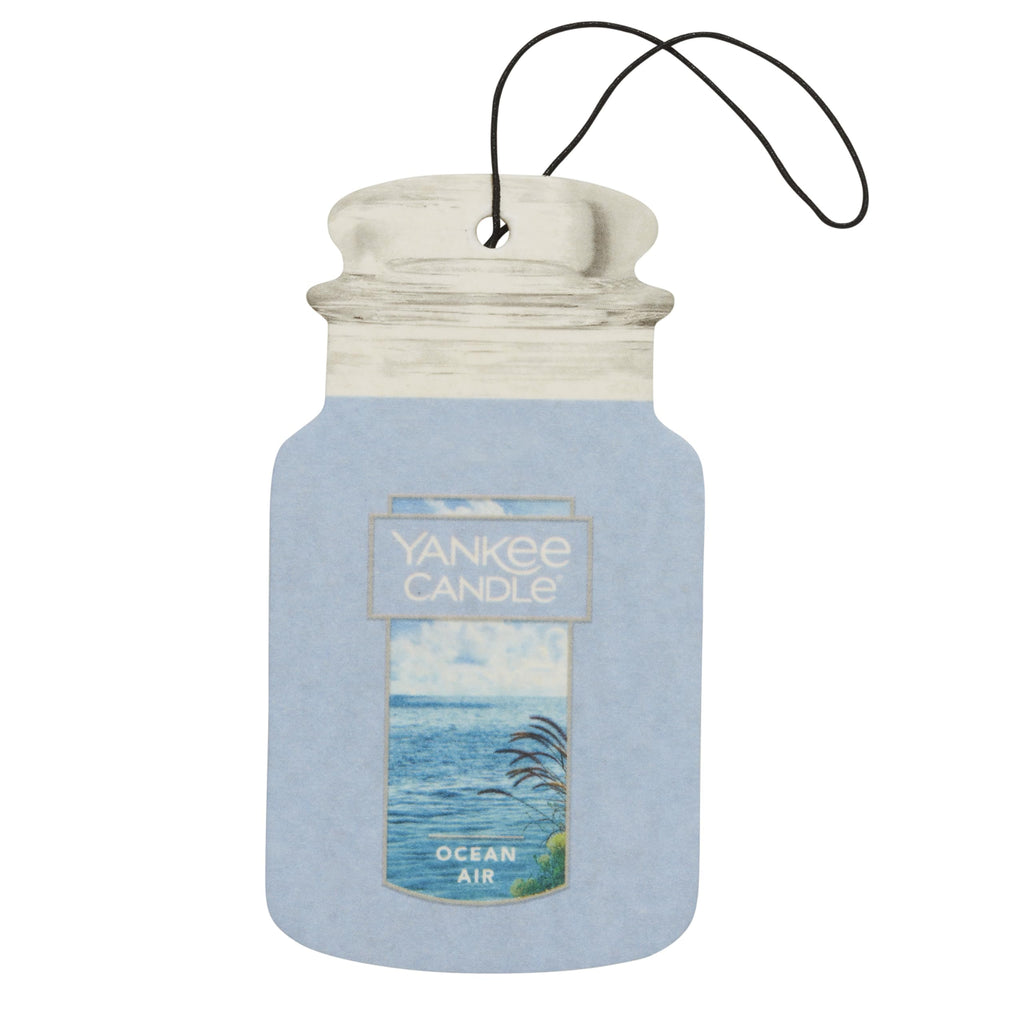 Yankee Candle Classic Paper Car Jar Air Freshener, Hanging Car Freshener, Long Lasting Car Fragrance, Midsummer’s Night (Pack of 6)