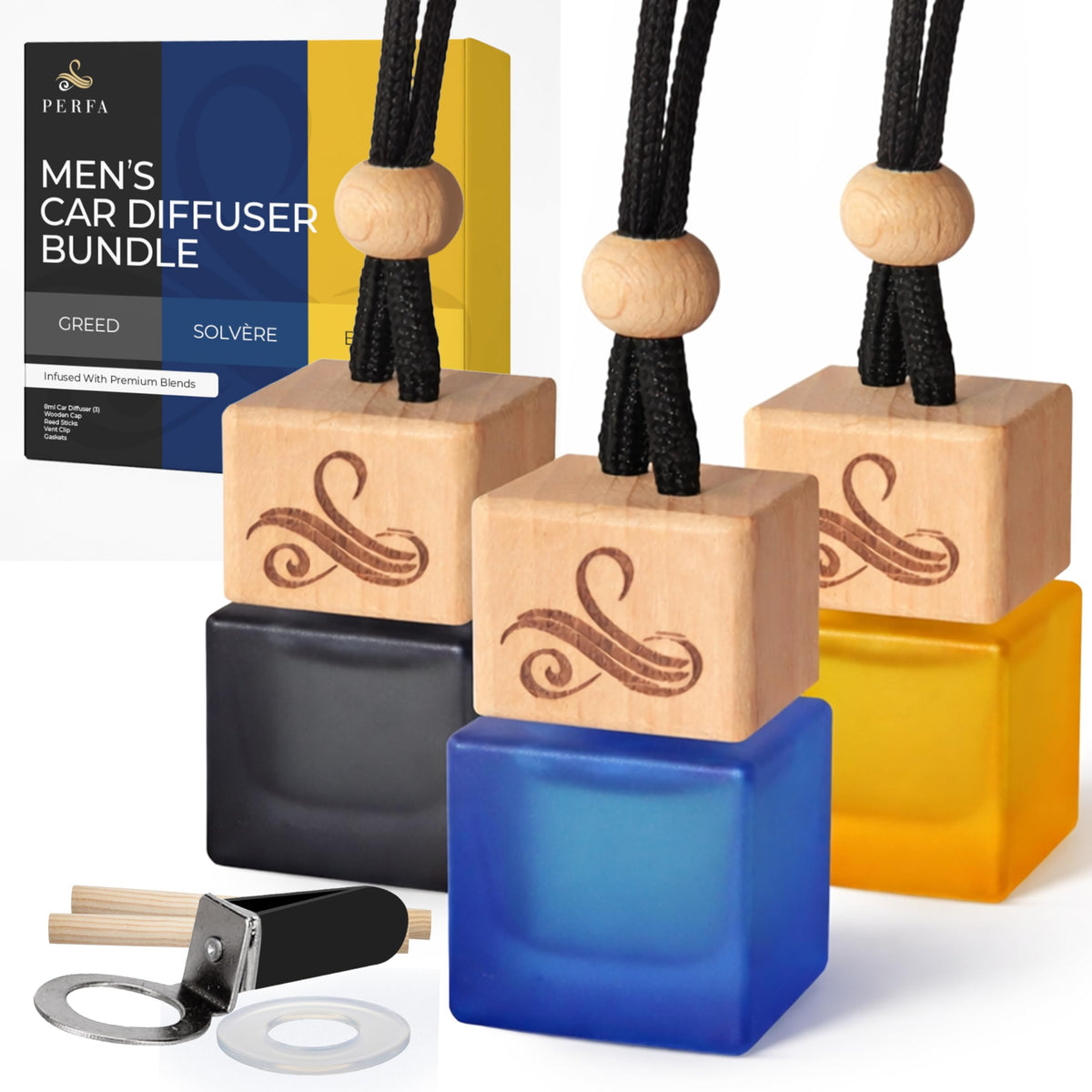 Car Air Freshener - Greed Inspired Perfume Diffuser by Perfa