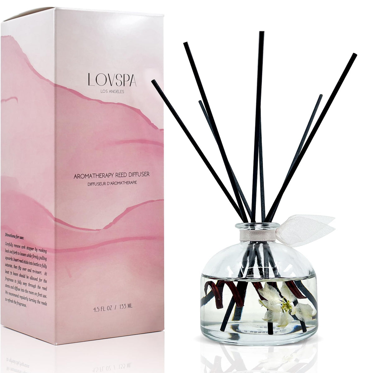 Reed Diffuser Set, Pumpkin Vanilla Chai Scented Oil Diffuser with Sticks, Home Fragrance Accessories for Bathroom Shelf Decor, Aroma Diffusers for Home or Office Fall Decor, USA Made