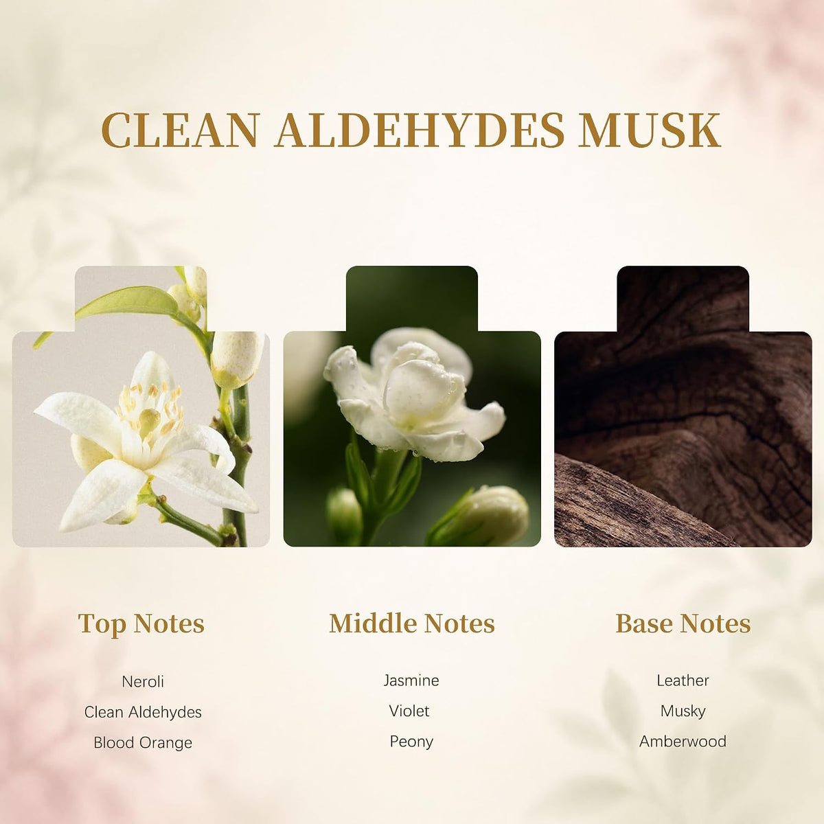 Airkeep Flower Reed Diffusers Set, 5.07 oz Clean Aldehydes Musk Scented Oil Diffuser with 8 Reed Sticks, Home Fragrance Diffuser Gift Set for Bathroom & Office Decor 150ml