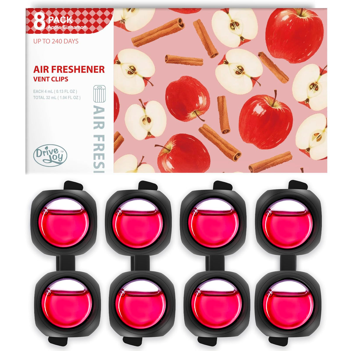 DRIVEJOY Car Air Freshener Vent Clips, 8 PK, 6 Ocean, 2 New Car Scent, Long Lasting Air Fresheners for Men & Women, Up to 240 Days, Odor Eliminator