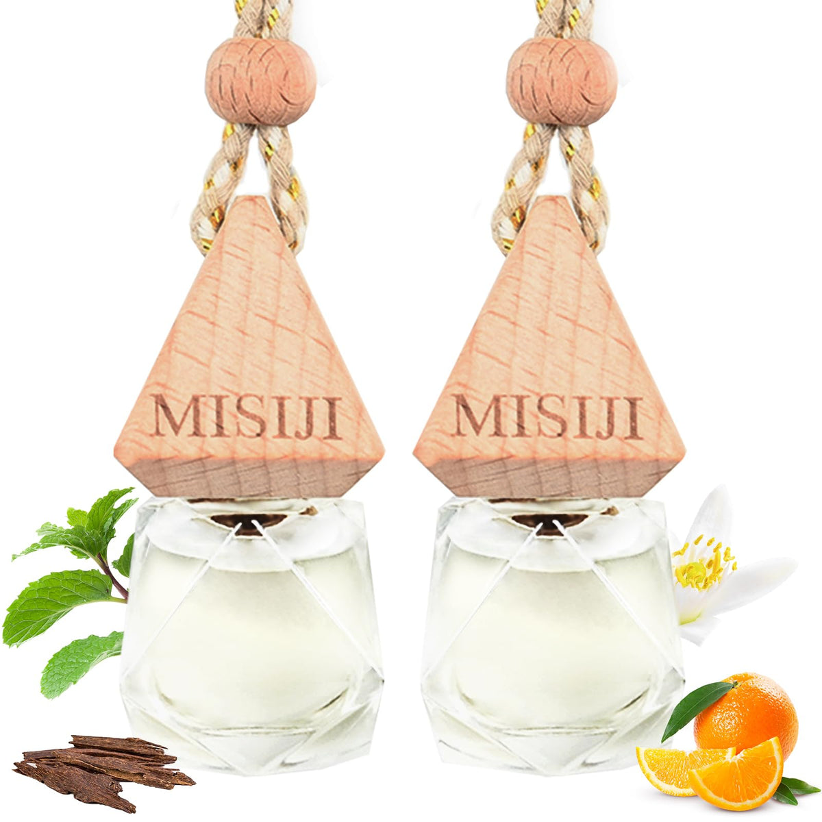 Hanging Car Air Freshener-Teakwood,Long Lasting Fragrance Car Scents,Car Decorations
