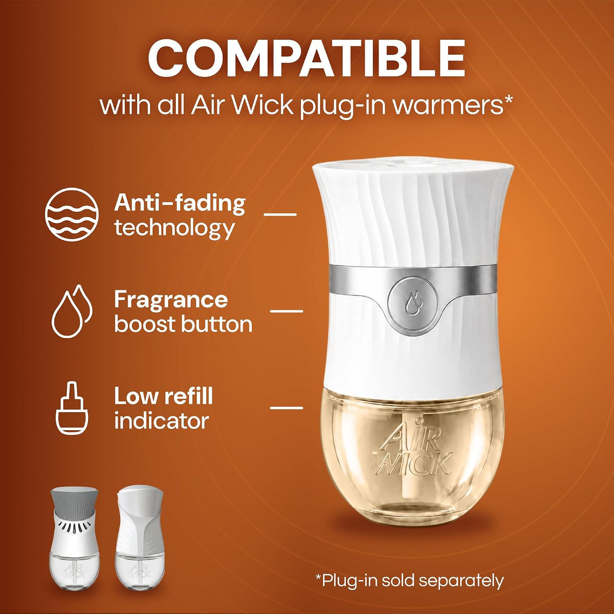 Air Wick Plug in Refills, Sweetgrass & Sandalwood, Essential Oil, 10 Count