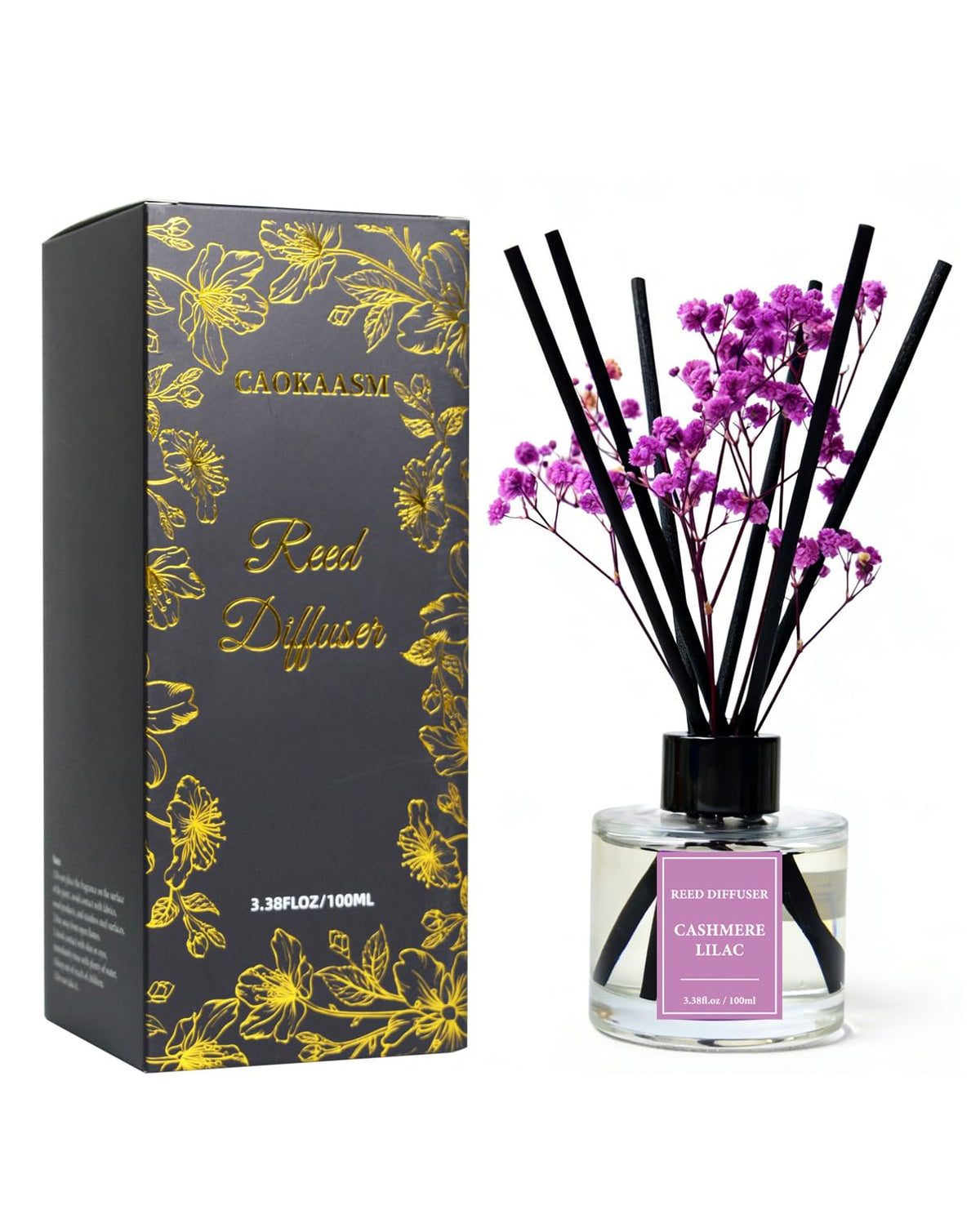 Reed Diffuser Set-Lemon Verbena Scent 3.38 fl oz,Scent Long