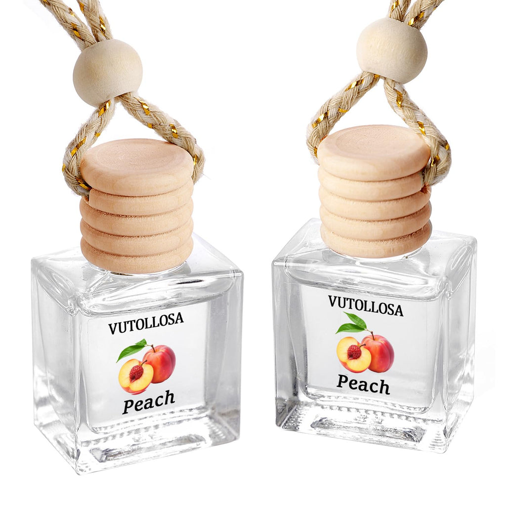Car Air Freshener Hanging Vanilla 2 Pack,Essential Oils Diffuser Car Scents Decor Air Freshener,Long-Lasting Cute Car Accessories for Women & Men