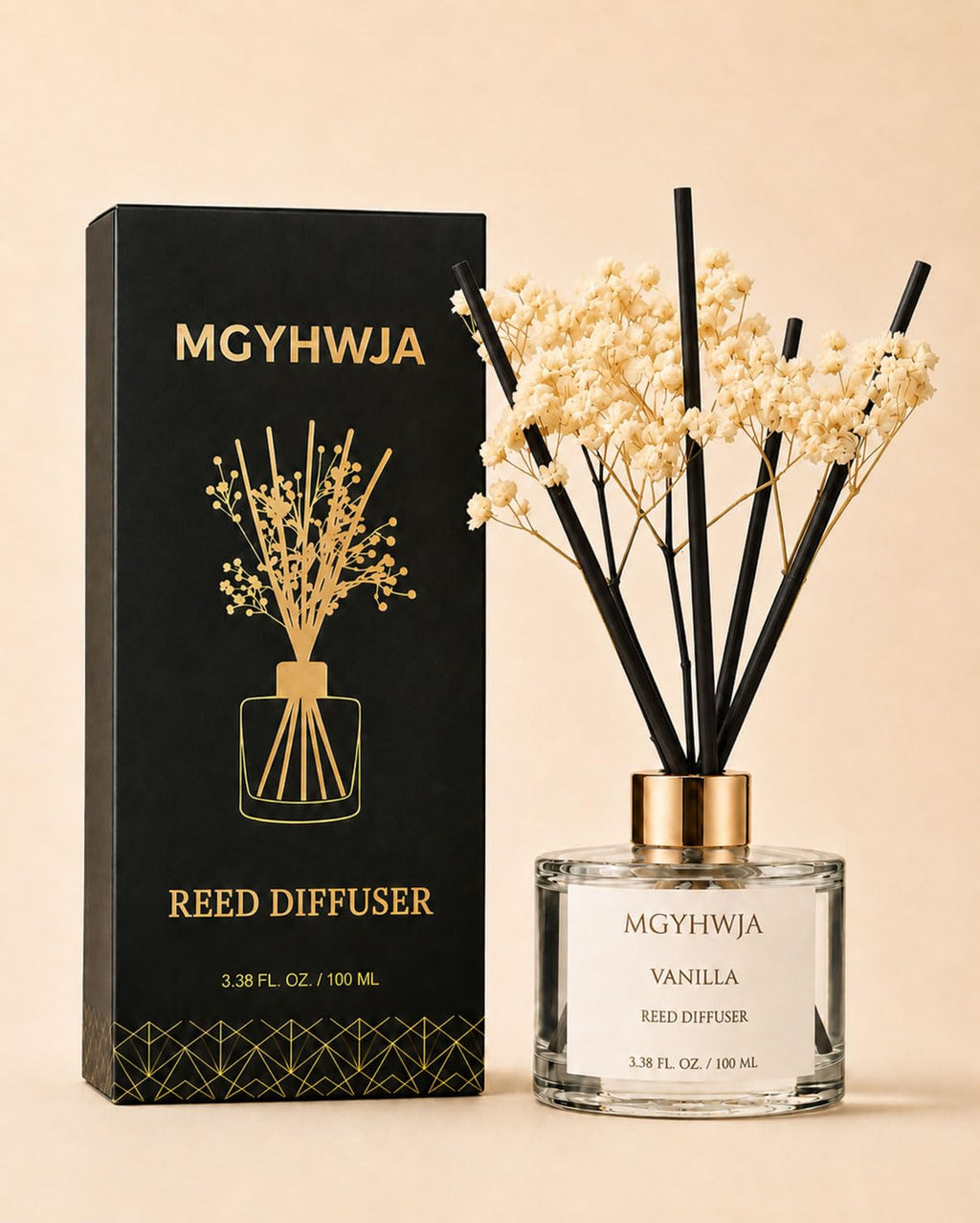 Reed Diffuser Set, 3.38 fl oz Lavender &Eucalyptus Scent Oil