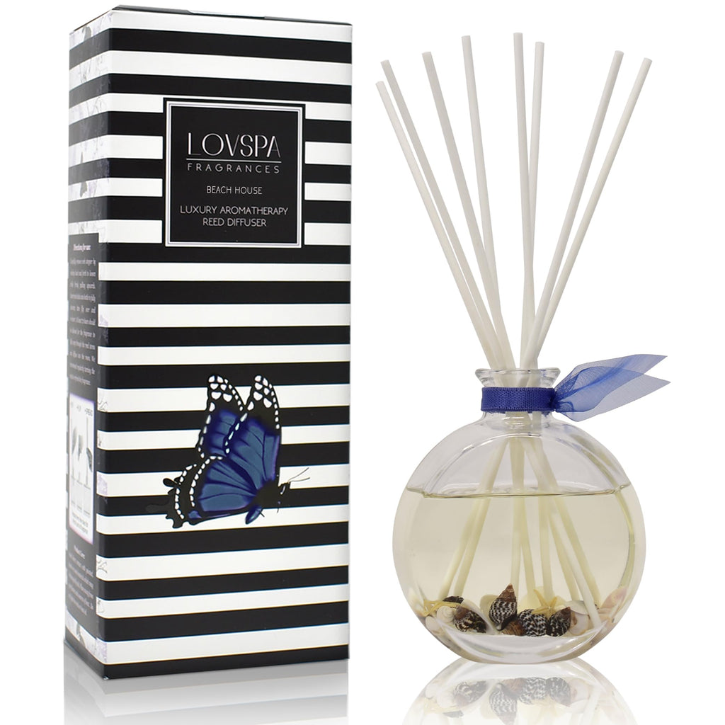 Reed Diffuser Set, Pumpkin Vanilla Chai Scented Oil Diffuser with Sticks, Home Fragrance Accessories for Bathroom Shelf Decor, Aroma Diffusers for Home or Office Fall Decor, USA Made