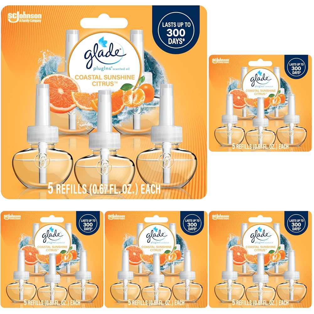 Glade PlugIns Air Freshener Refills, Lavender & Aloe, 5 Count