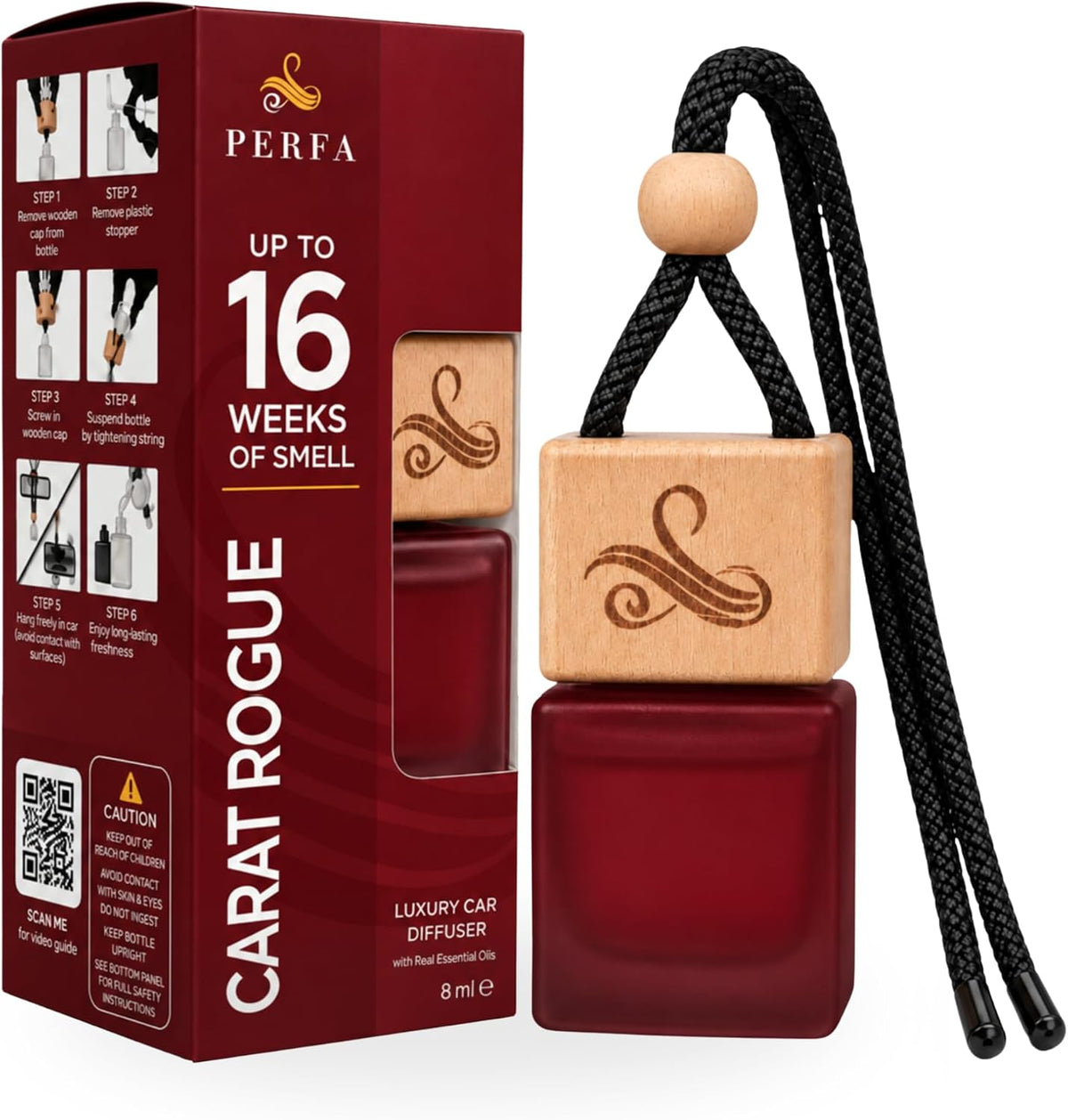 Car Air Fresheners for Women - Amber Saffron Inspired Perfume by Perfa