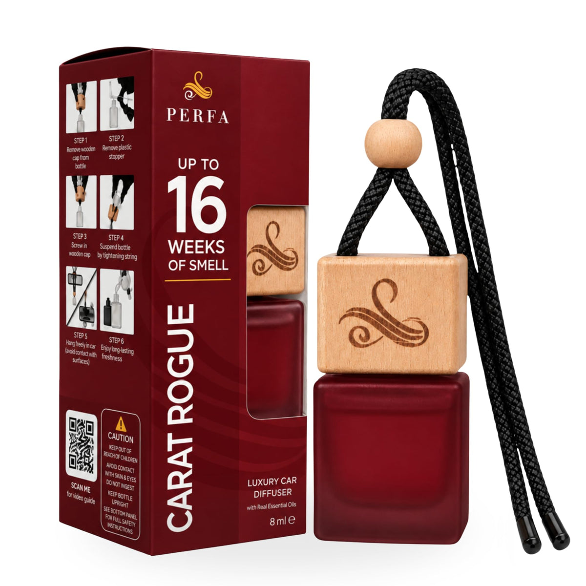 Car Air Fresheners for Women - Amber Saffron Inspired Perfume by Perfa