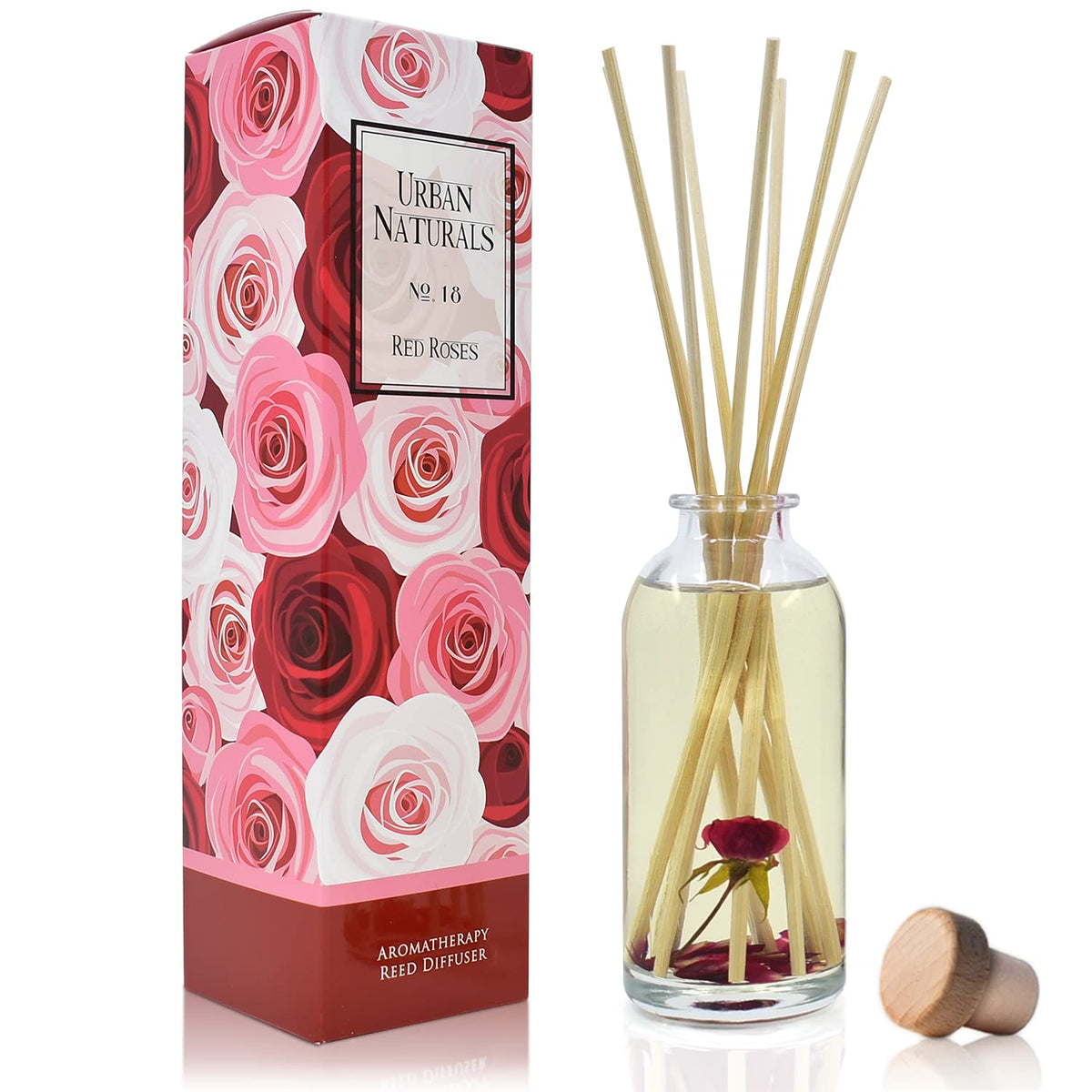 Urban Naturals Reed Diffuser Set, Apple Cinnamon - Bathroom Shelf Décor
