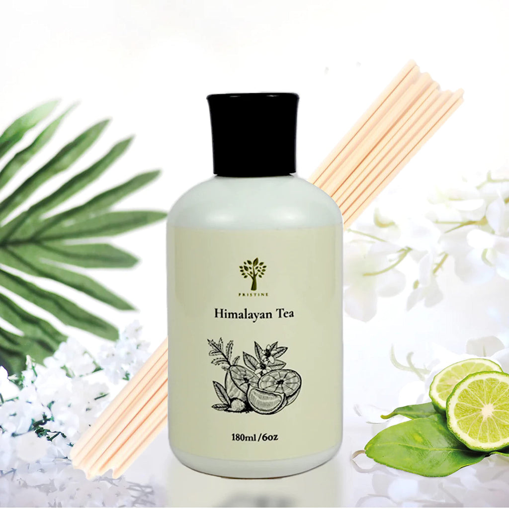 PRISTINE Himalayan Tea/Inspired by Westin Hotel Reed Diffuser for Home | Fresh Bergamot/White Tea Room Fragrance Reed Diffusers, Oil & Room Diffusers with Reed | Home Fragrance Scent Diffuser