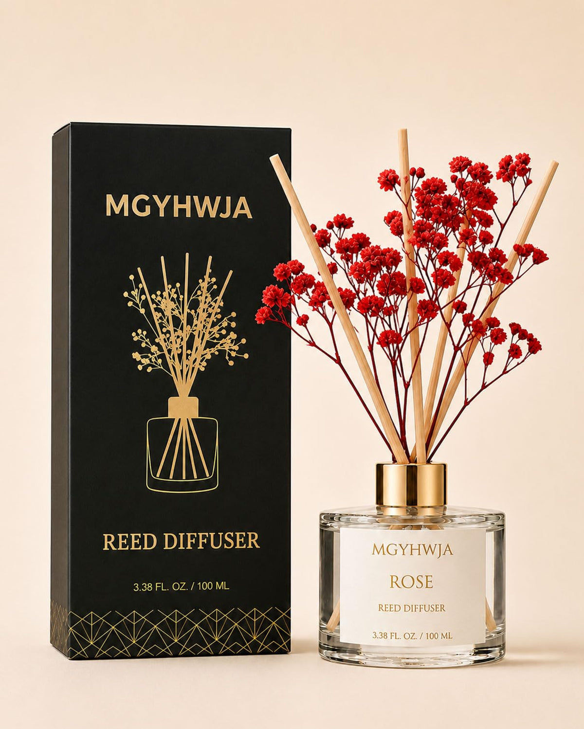 Reed Diffuser Set, 3.38 fl oz Lavender &Eucalyptus Scent Oil