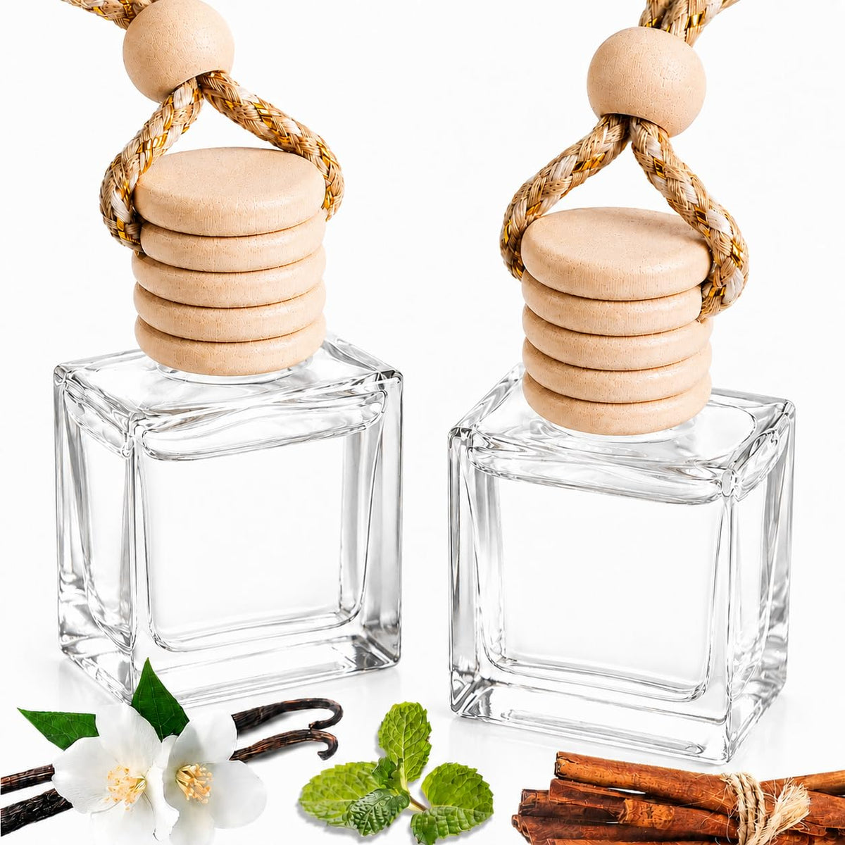 Car Air Freshener Hanging Vanilla 2 Pack,Essential Oils Diffuser Car Scents Decor Air Freshener,Long-Lasting Cute Car Accessories for Women & Men