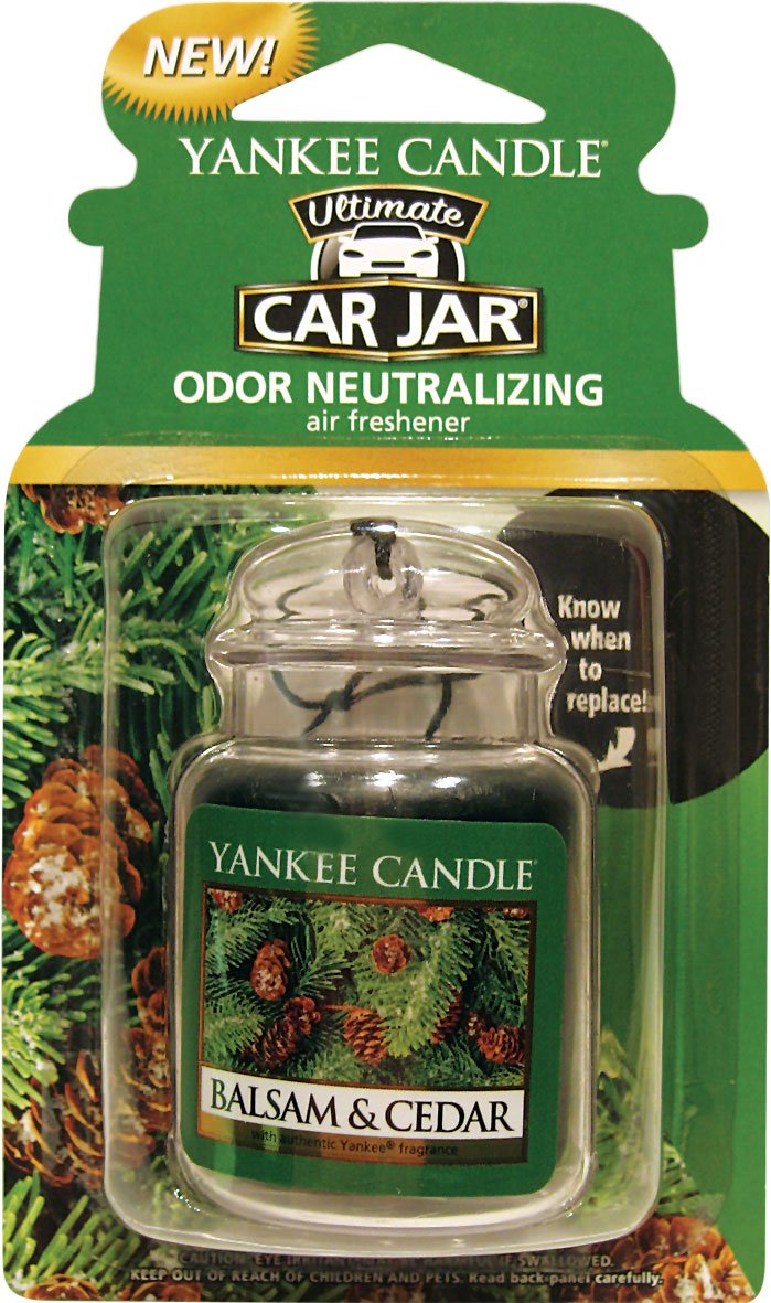 Yankee Candle Classic Paper Car Jar Air Freshener, Hanging Car Freshener, Long Lasting Car Fragrance, Midsummer’s Night (Pack of 6)