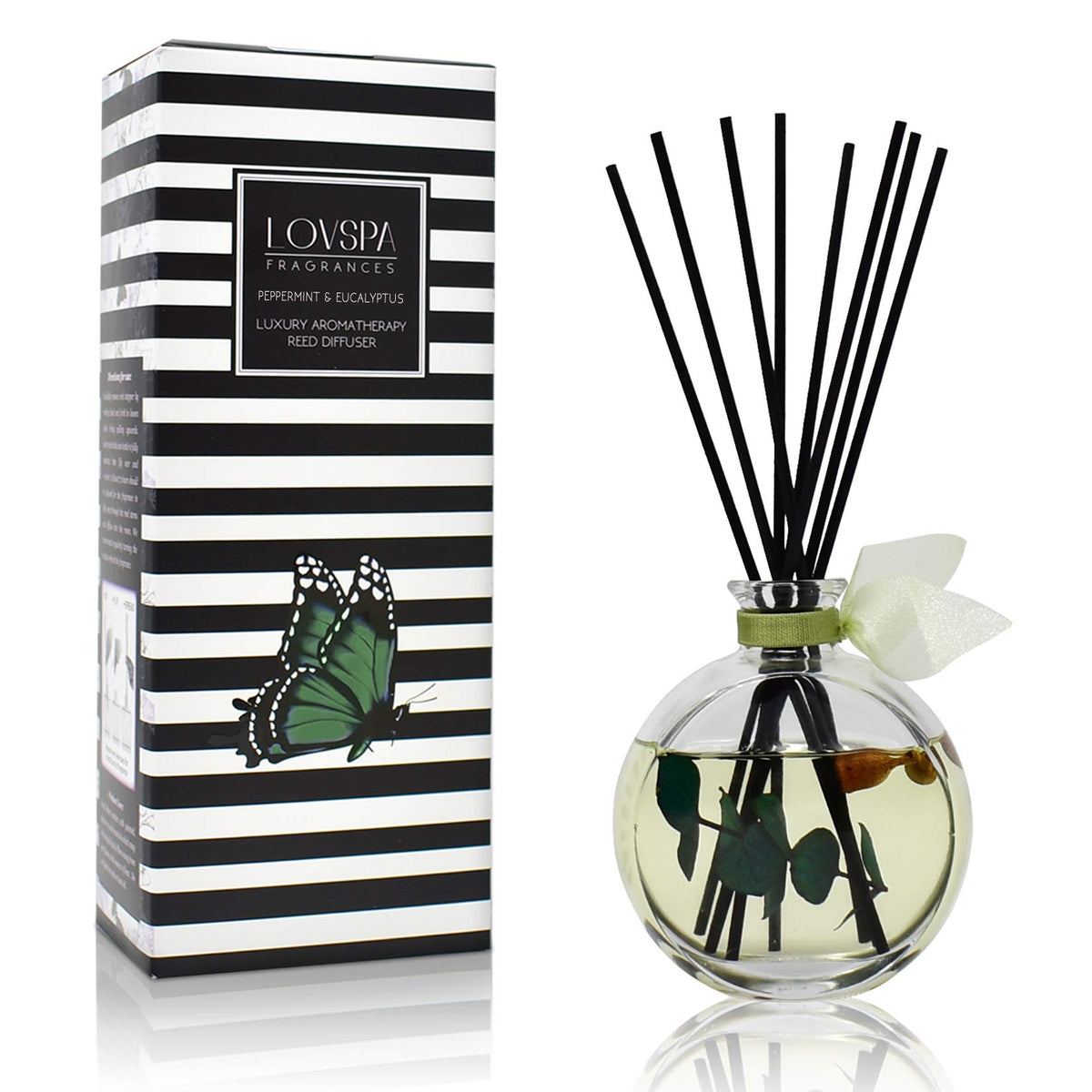 Reed Diffuser Set, Pumpkin Vanilla Chai Scented Oil Diffuser with Sticks, Home Fragrance Accessories for Bathroom Shelf Decor, Aroma Diffusers for Home or Office Fall Decor, USA Made