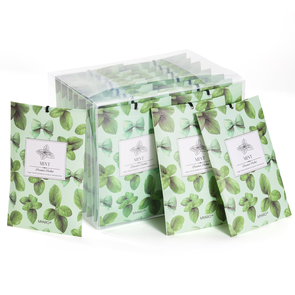 MYARO 12 Pack Fresh Linen Scented Sachets, Closet Deodorizer Car Freshener